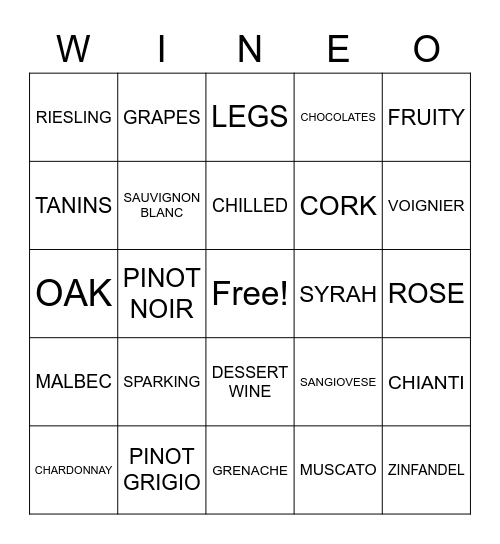 NAME: Bingo Card