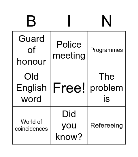 d1n1s Bingo Card