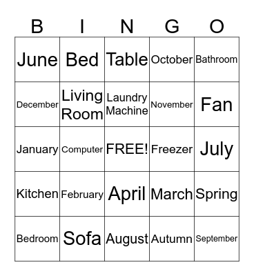 Bingo!!! Bingo Card