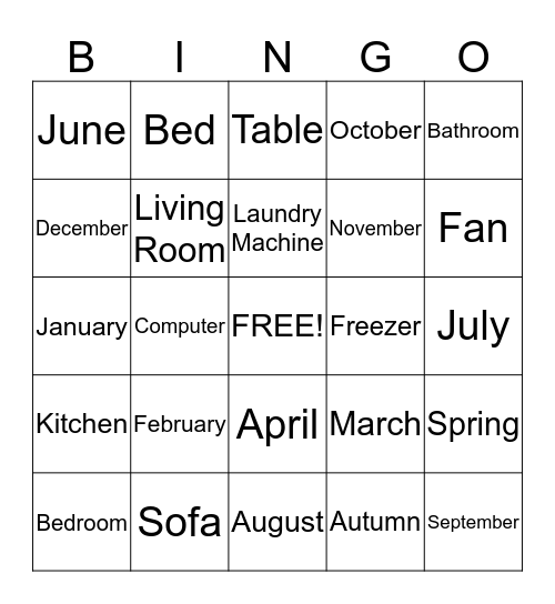 Bingo!!! Bingo Card