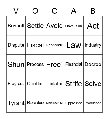 Word Nerds Cycle 6 Bingo Card