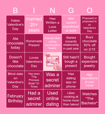 Month of Love BINGO Card