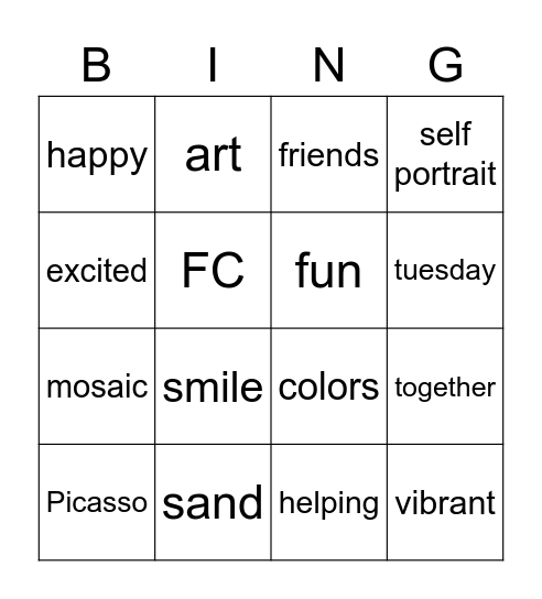 Stimulating Sculptures! Bingo Card