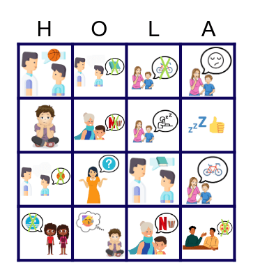 Spanish 1 U4: Reading Comprehension Bingo Card