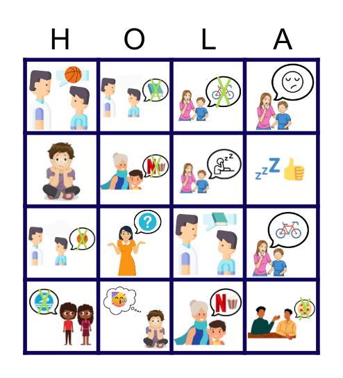 Spanish 1 U4: Reading Comprehension Bingo Card