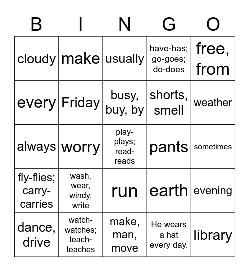 Coral 2 1 Bingo Card