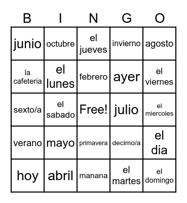 Taco bell Bingo Card