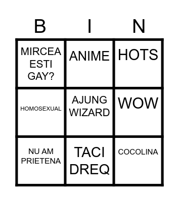 ANDREI DESCHIDE GURA Bingo Card