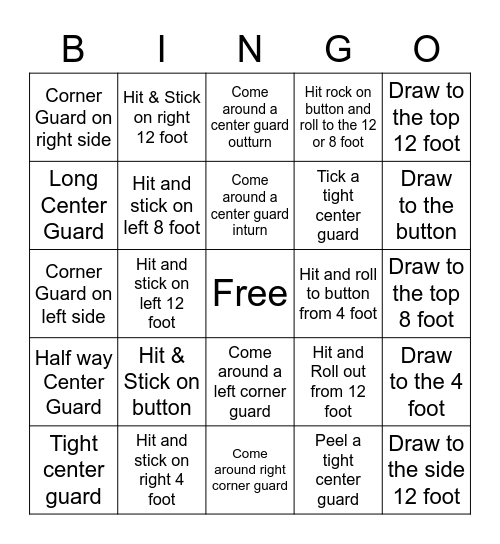 Curling BINGO Card