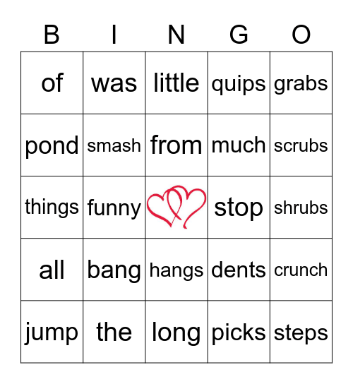 kindergraten bingo Card