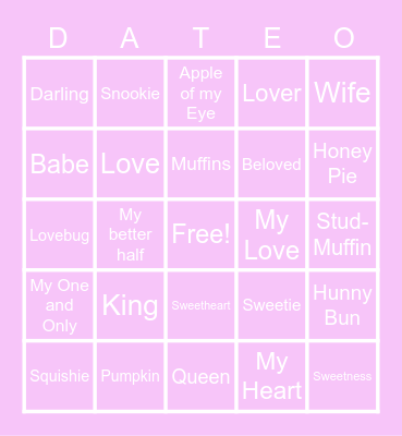 MARRIED THINGS Bingo Card