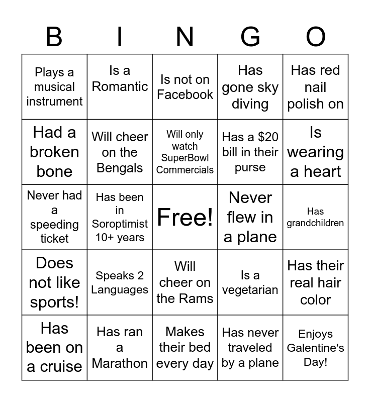 getting to know you questions for bingo
