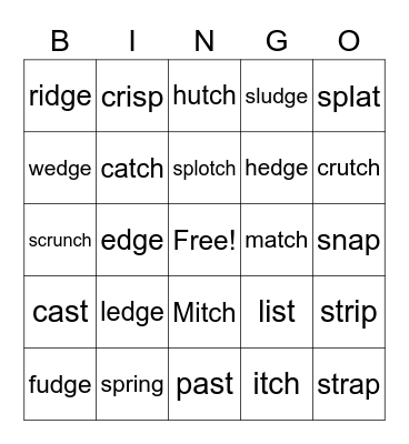 4th grade Bingo Card