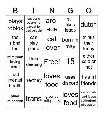 PLS INTERACT BINGO Card