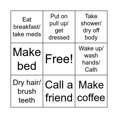 Monday Bingo Card