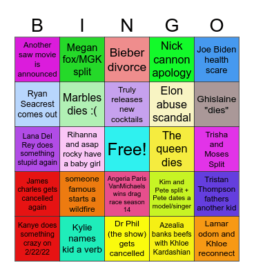 2022 BINGO Card