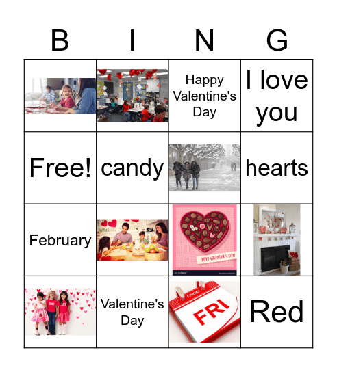 Valentine's Day Bingo Card