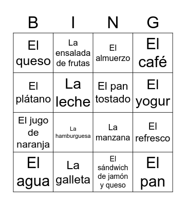 Capítulo 3A Bingo Card