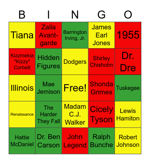 DEIAG Black History Month Bingo Card