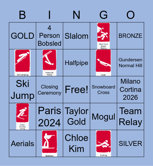 CR Olympic Bingo 02.18.22 Bingo Card