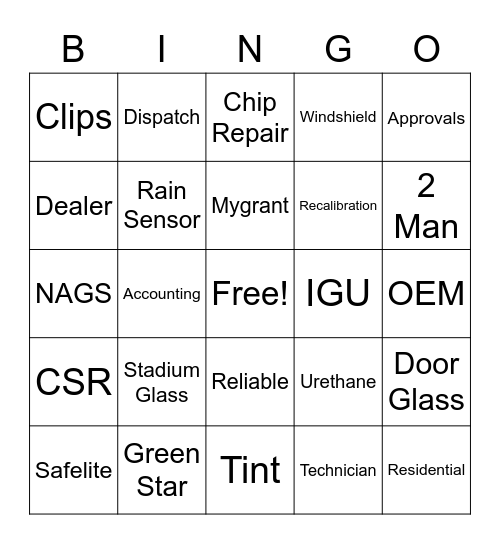Reliable BINGO Card