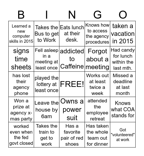 Snack and Yak Bingo Card