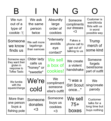 Cookies! Bingo Card