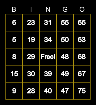 January Clubs Bingo Card