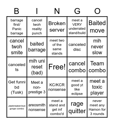 we legit copied eclipse because we can Bingo Card