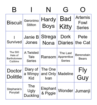 Book Bingo Card