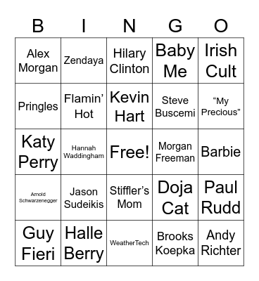 Super Bowl LVI Bingo Card