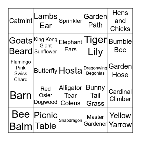 Animals on the Loose Bingo Card