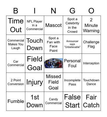 SUPERBOWL BINGO Card