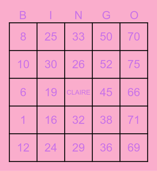 KILLERS' ASHES BINGO Card