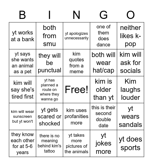 Zoo Bingo Card