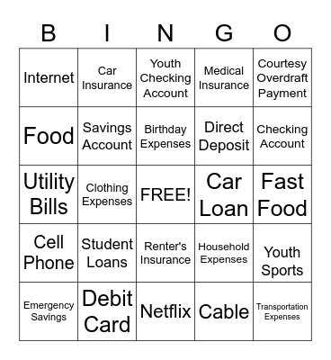 JANAF Bingo Card