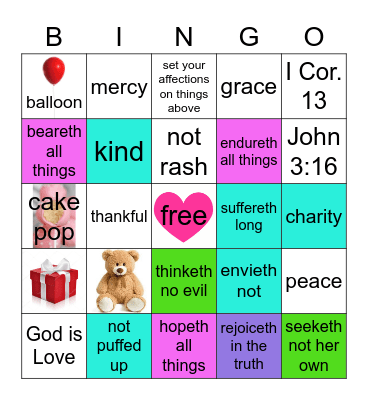Happy Heart Bingo Card