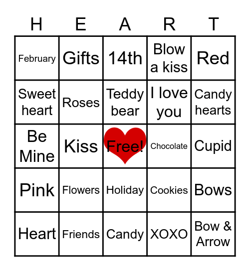 ❤️ Valentine's Day Bingo ❤️ Bingo Card