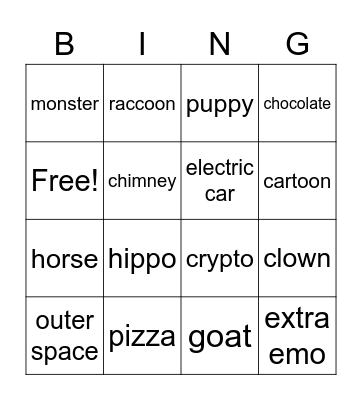 SB Bingo Card