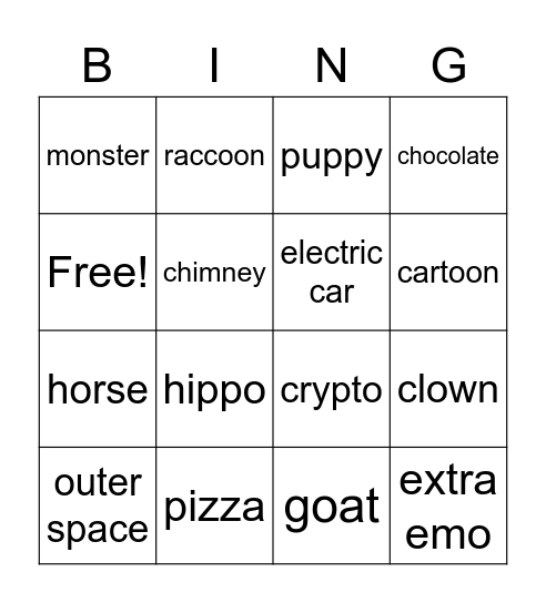 SB Bingo Card