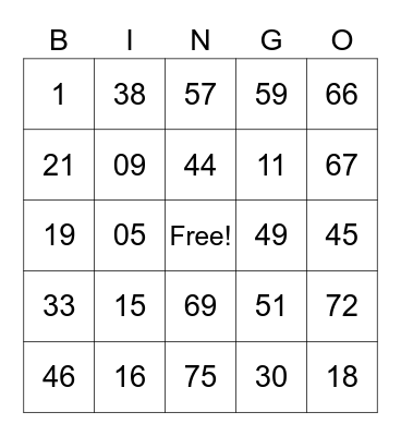 Ramirez-Calaton 56th Reunion Bingo Card