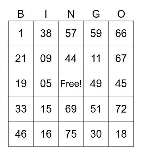 Ramirez-Calaton 56th Reunion Bingo Card