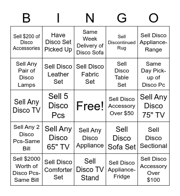 Discontinued Product Bingo Card