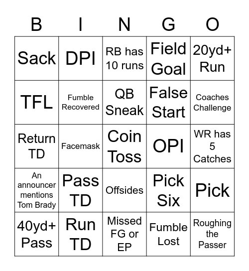 Super Boingo Bingo Card