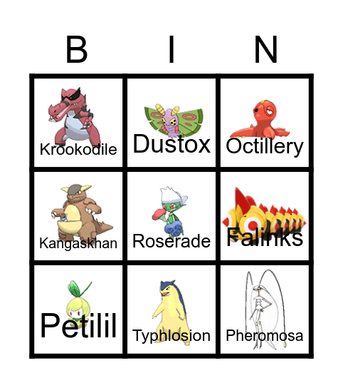 Shiny Race Bingo Card