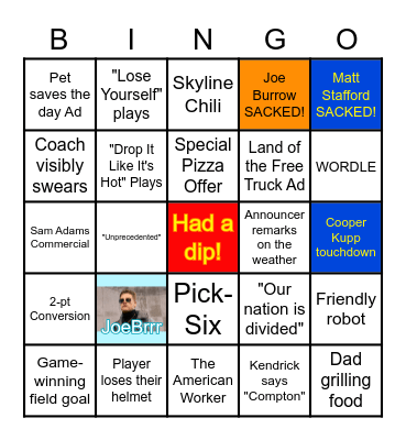 Dip Party MMXXII Bingo Card