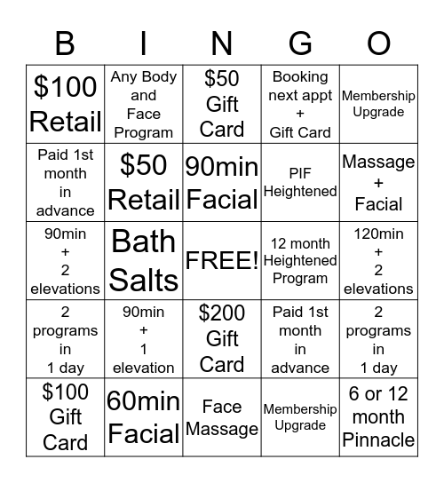 Let's Play Bingo!!! Bingo Card