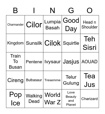 FAH41rD's Bingo Card