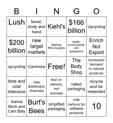 Rocky Mountain Soap Bingo Card