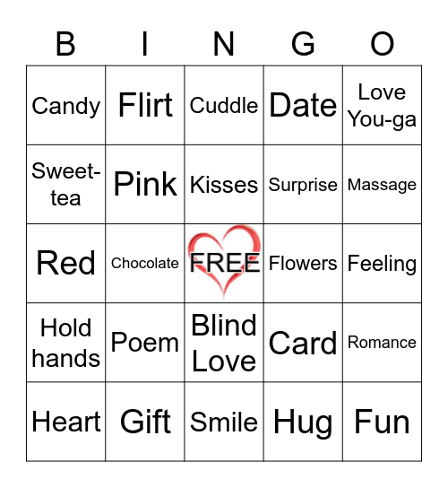 Valentine's Day Bingo Card